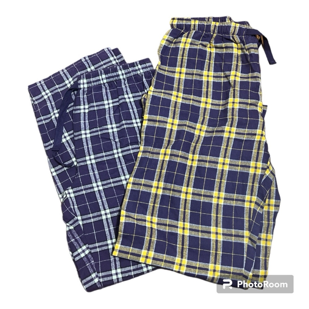 Boxercraft Unisex Lounge Pants Bundle 2 Pair Purple White Purple Gold Sz L